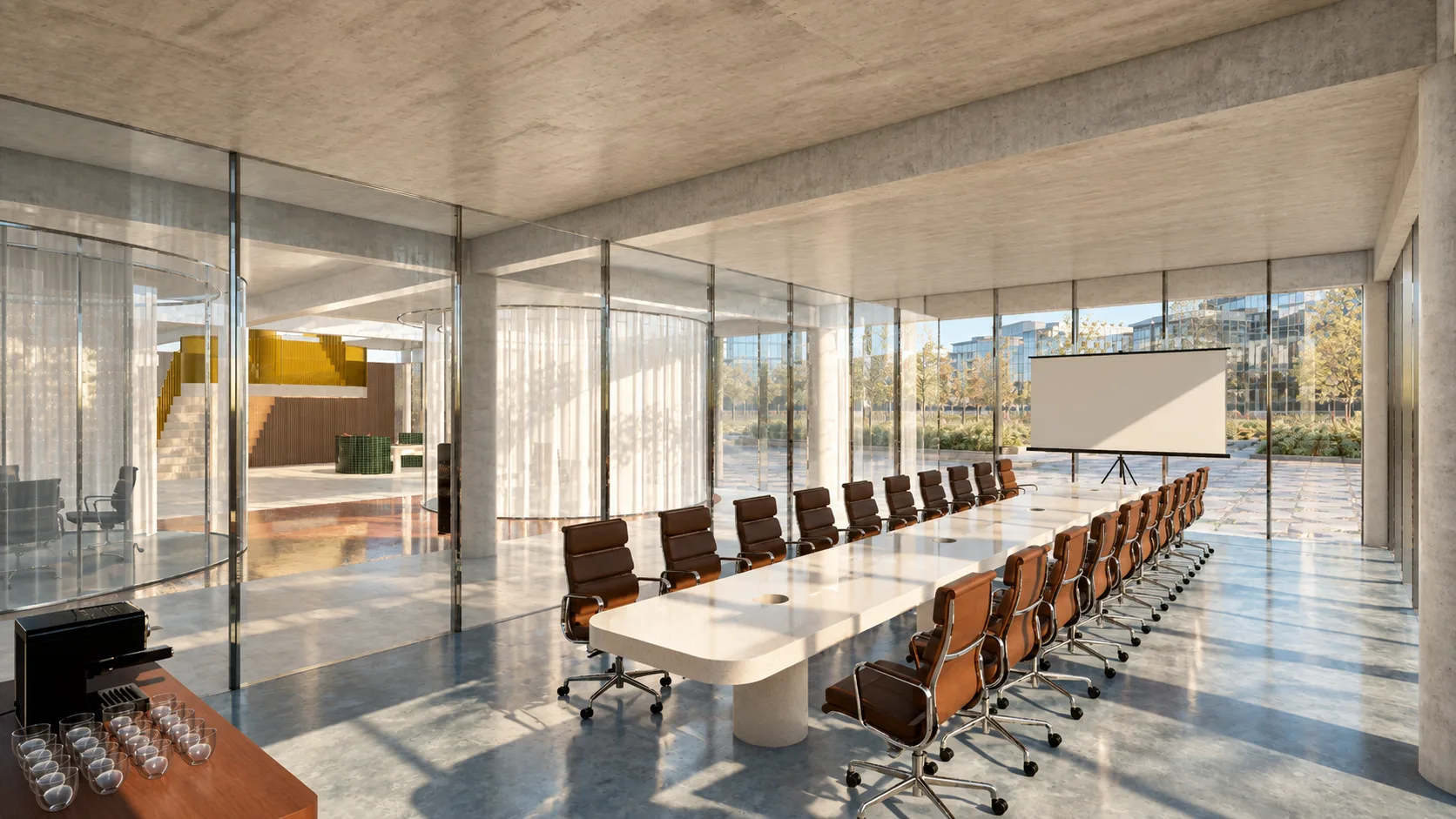 Breakaway staircase used as informal seating