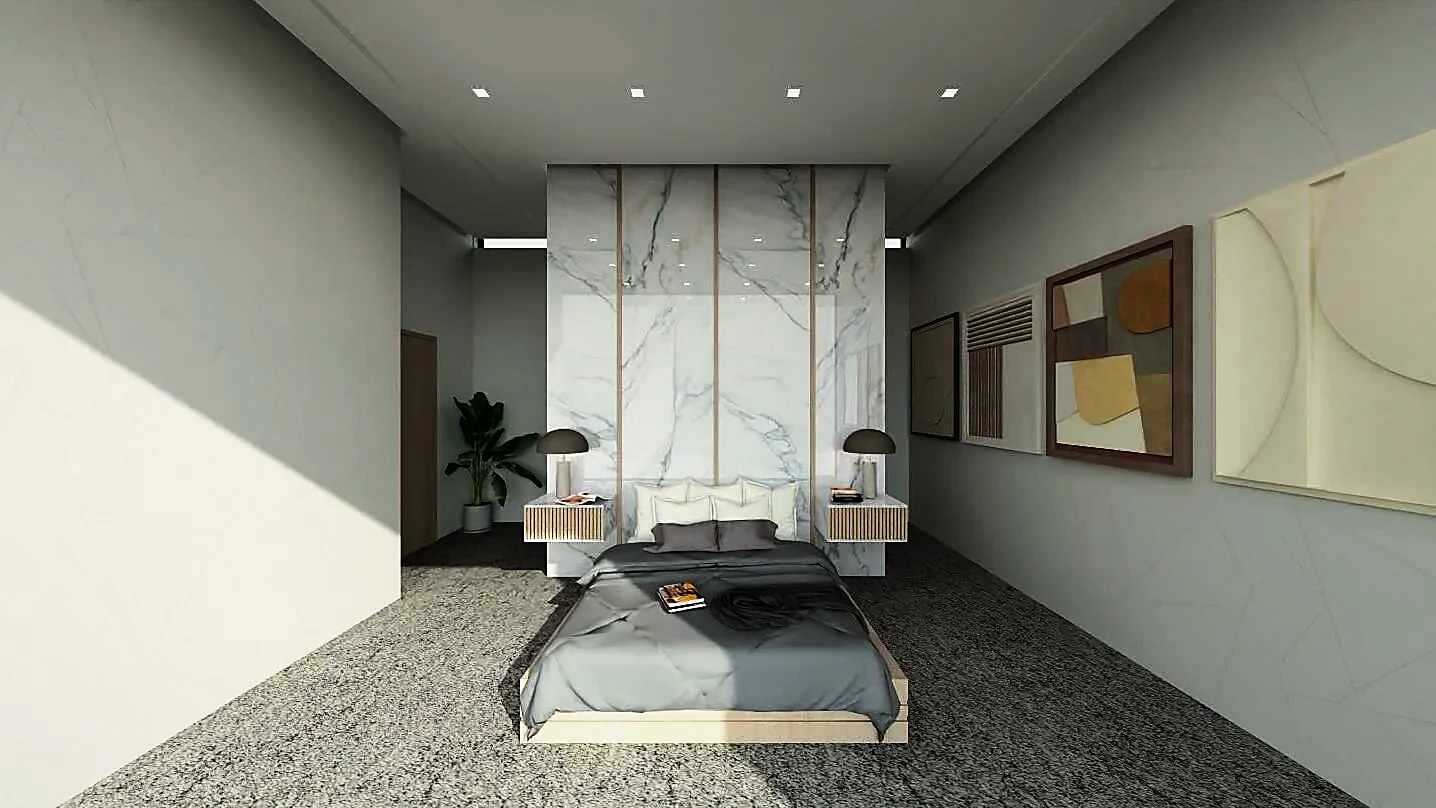 Shahaboodien House — bedroom joinery elevation