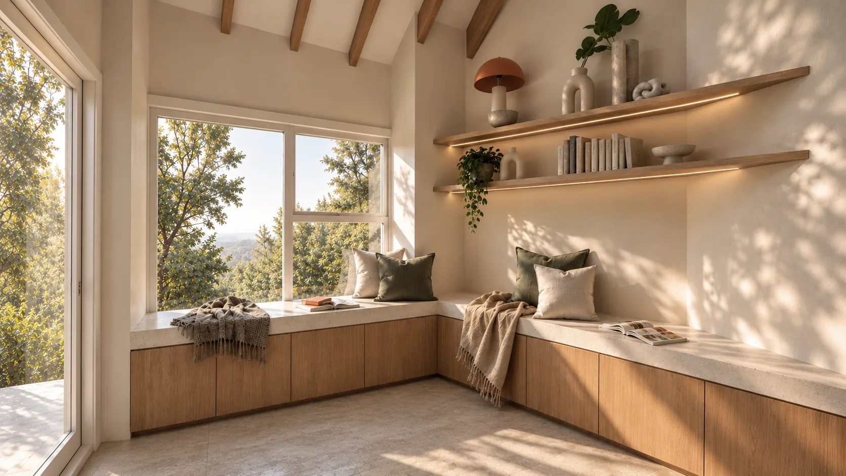 Eckelmann — window seat and shelving