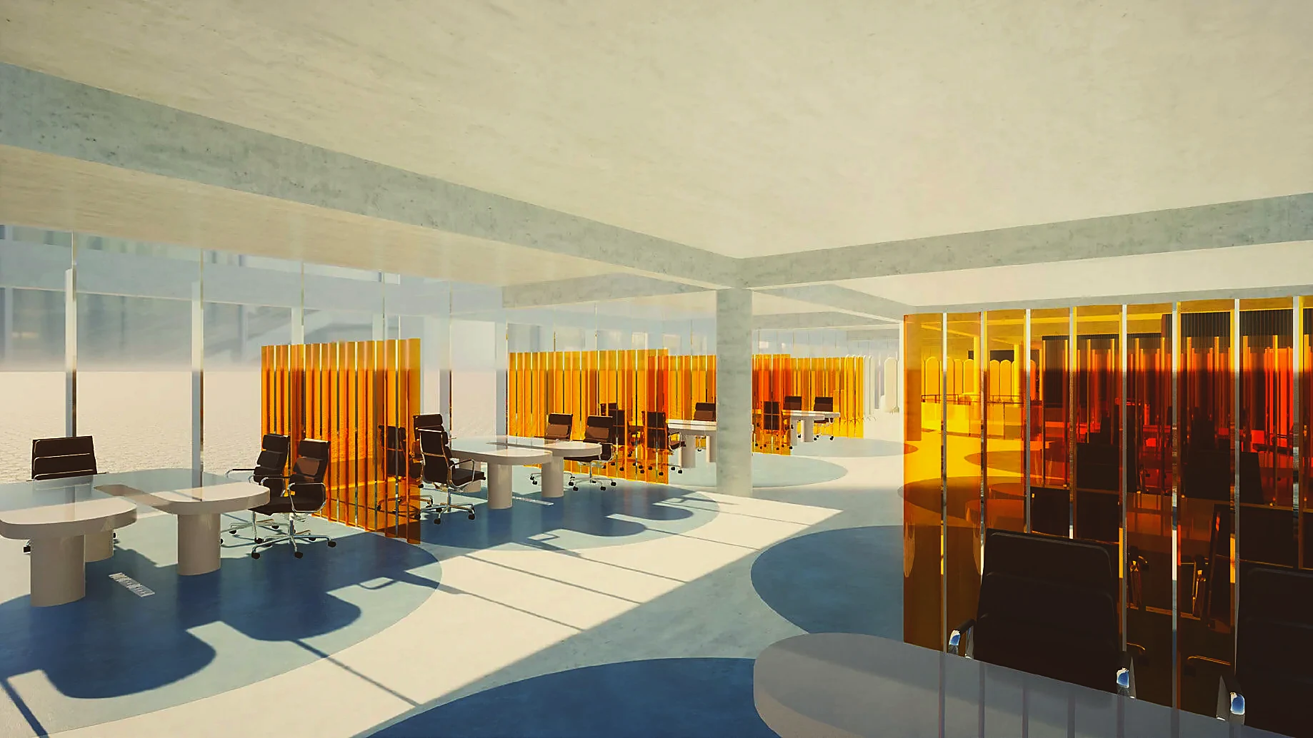 Eating area adjacent to the team spaces