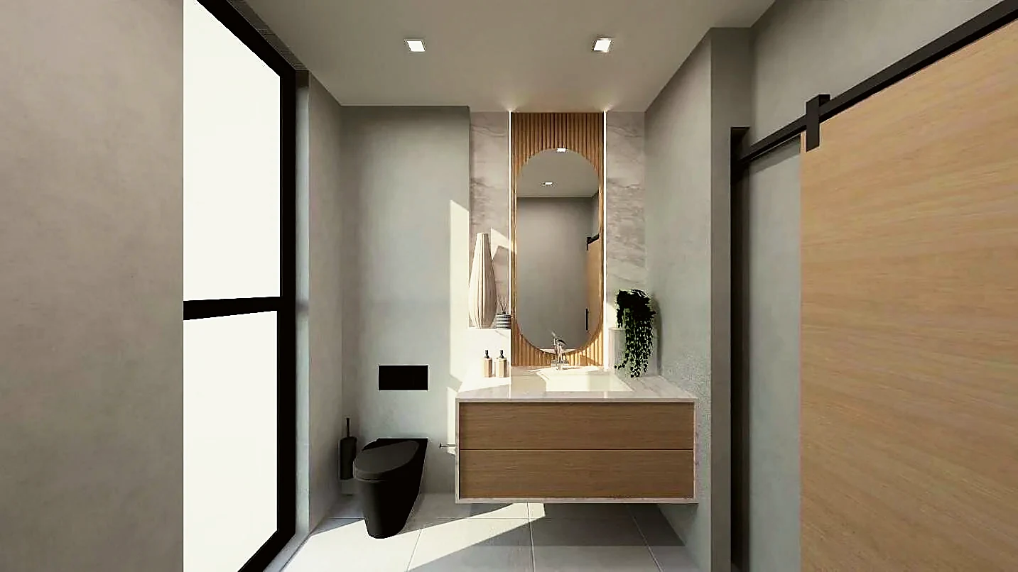 Shahaboodien House — master dresser with fluted fronts